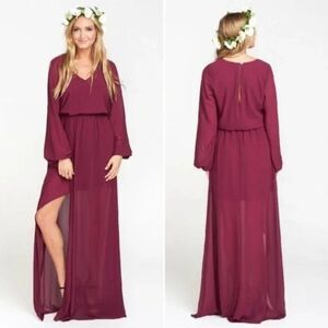 Show Me Your MuMu Jocelyn Maxi Dress in Merlot Size Medium